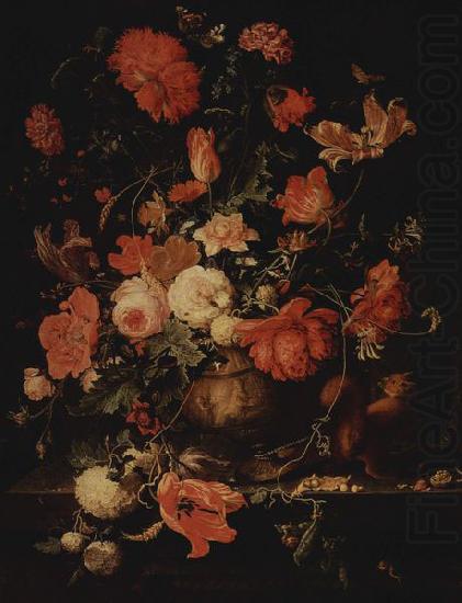 Blumen in einer Vase, Abraham Mignon